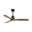 52 Inch Indoor/Outdoor Ceiling Fan with Dimmable LED Light, Solid Wood Blades & Remote Control
