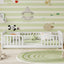 Twin Floor Bed with Guardrails and Central Entrance – Pine Wood, White