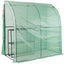 3-Tier Lean-To Portable Greenhouse with Wire Shelves & Zipper Doors – 79" x 39" x 83"