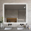 30" x 36" Frameless Front-Lit LED Bathroom Mirror with Anti-Fog & 3 Color Temperatures