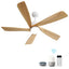 52 Inch Ceiling Fan with Dimmable LED Light, Solid Wood Blades & Remote Control