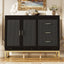 Queen Murphy Bed Cabinet with Espresso Finish, Free-Standing Fold-Out Design