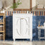 24-inch Modern White Bathroom Vanity with Ceramic Sink and Soft-Close Hinges