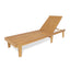 Nadine Wooden Chaise Lounge Chair – Adjustable Outdoor Patio Lounger