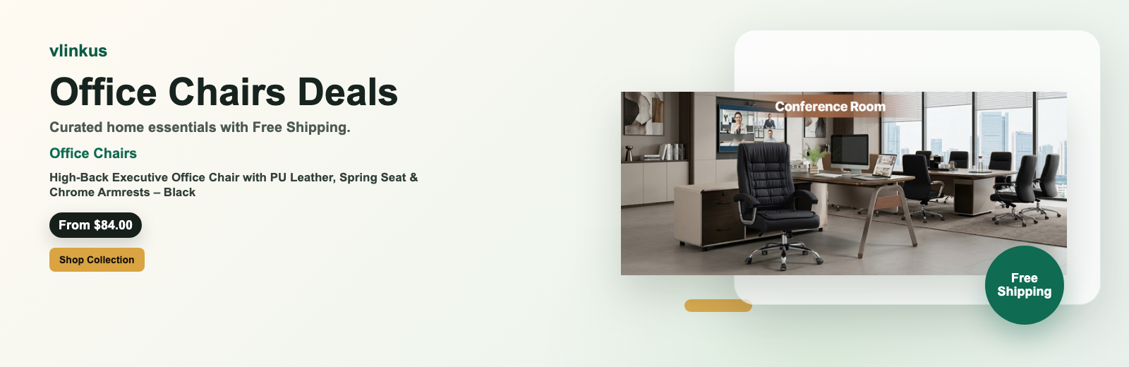 Office Chairs free shipping banner by vlinkus