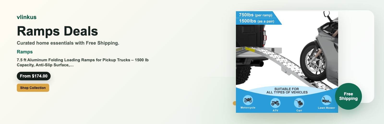 Ramps free shipping banner by vlinkus