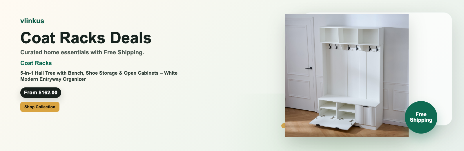 Coat Racks free shipping banner by vlinkus
