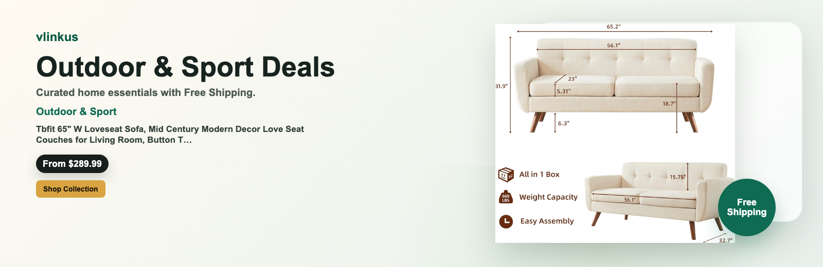 Outdoor & Sport free shipping banner by vlinkus