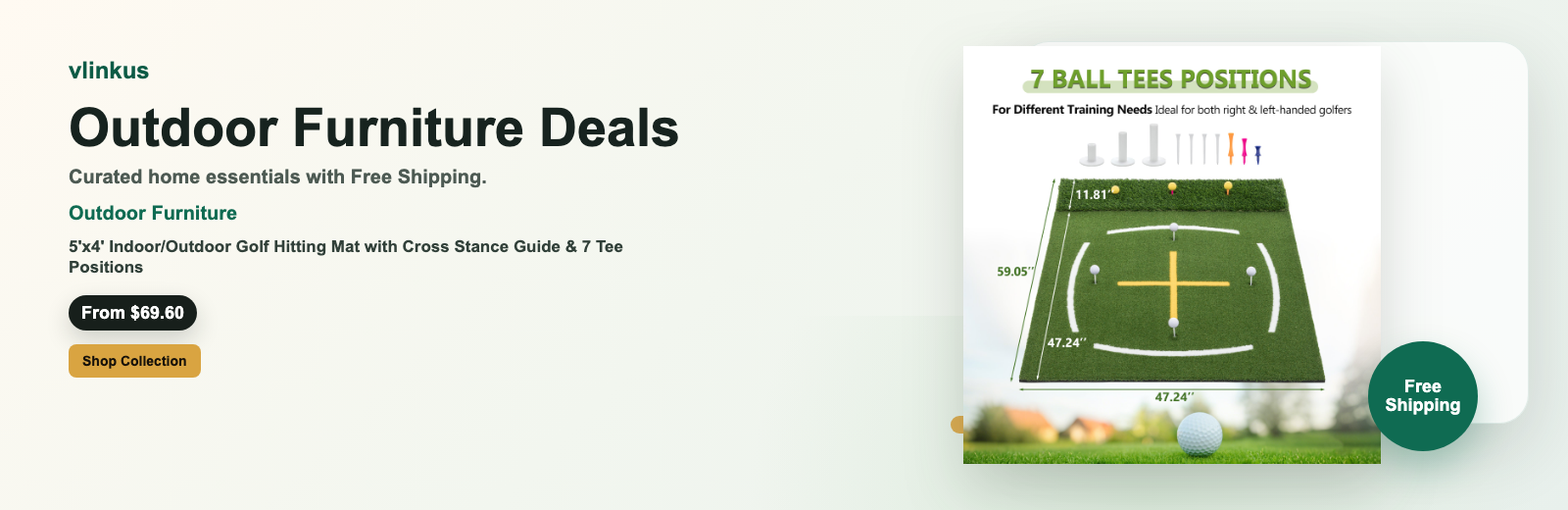 Outdoor Furniture free shipping banner by vlinkus