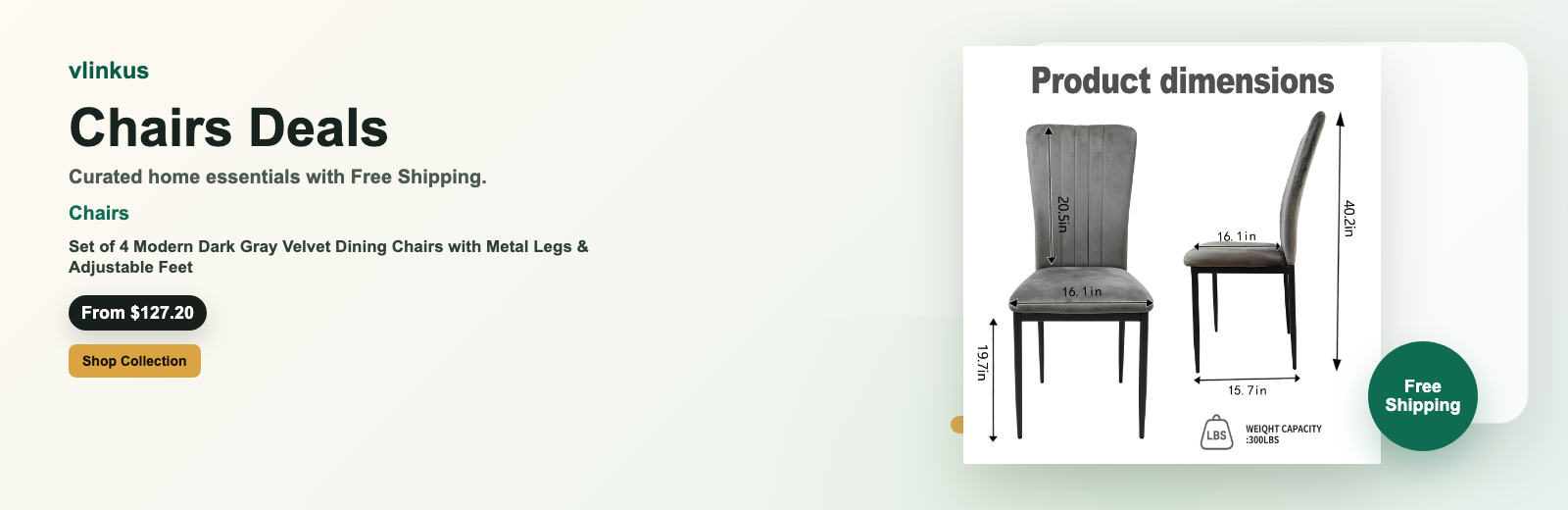 Chairs free shipping banner by vlinkus