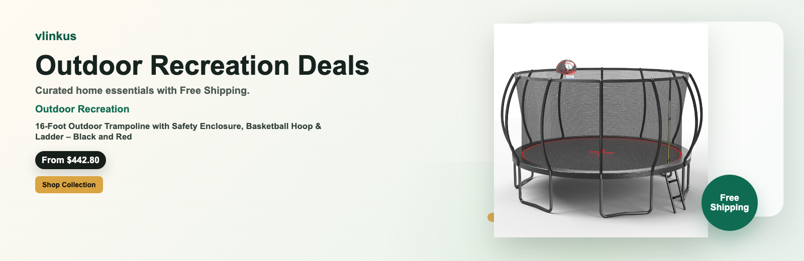 Outdoor Recreation free shipping banner by vlinkus