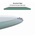 38.6-inch Round Tempered Glass Table Top – 0.4-inch Thick with Beveled Polished Edge