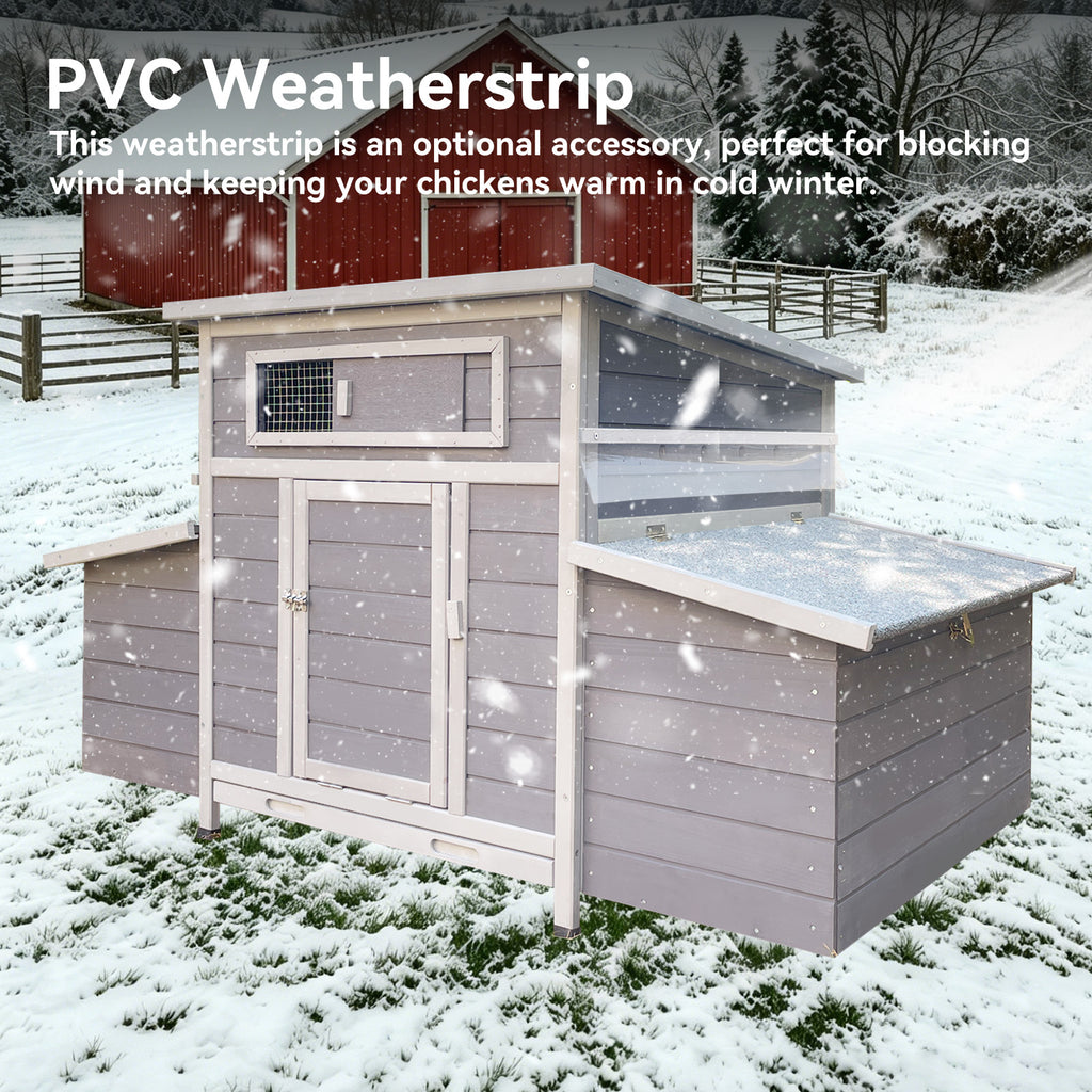 Large Wooden Chicken Coop with Dual Nesting Boxes & Ventilation - product detail image 7