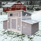 Large Wooden Chicken Coop with Dual Nesting Boxes & Ventilation - product detail image 7