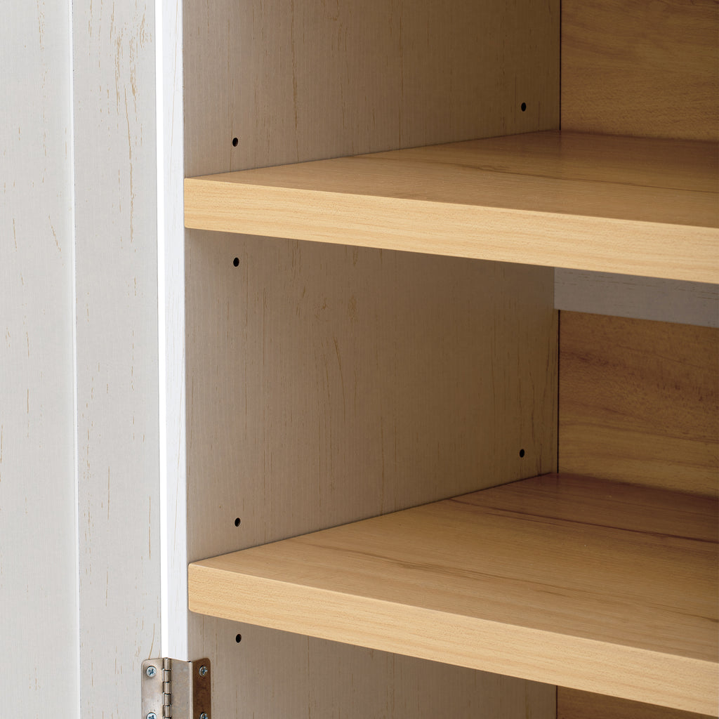 78.2" Tall Farmhouse Kitchen Pantry Cabinet – White, 6 Doors, 4 Adjustable Shelves, Hidden Drawer & Wine Rack