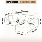 Back view of black sectional sofa showing clean lines and modular construction