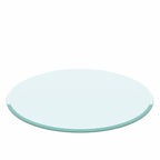 38.6-inch Round Tempered Glass Table Top – 0.4-inch Thick with Beveled Polished Edge