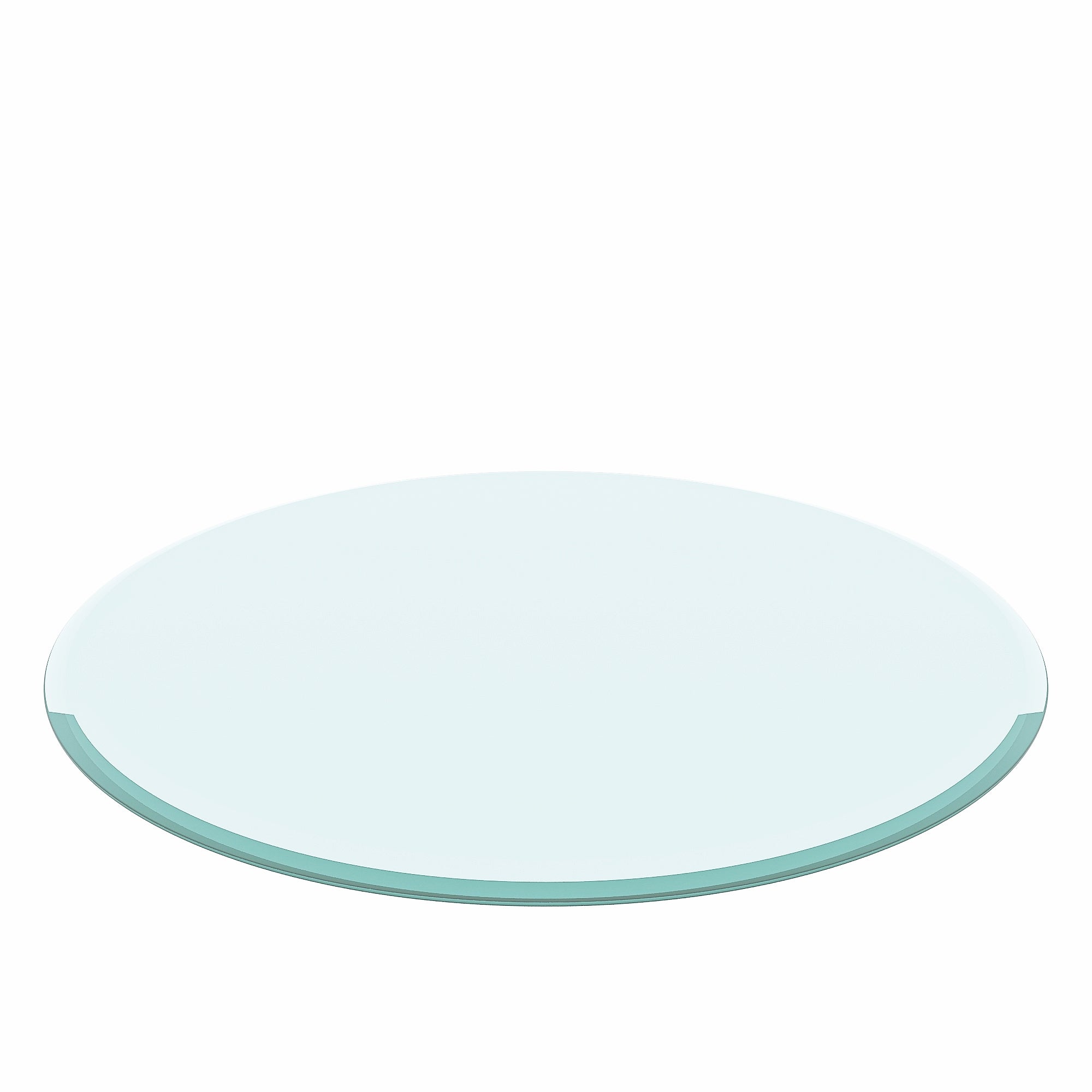 38.6-inch Round Tempered Glass Table Top – 0.4-inch Thick with Beveled Polished Edge