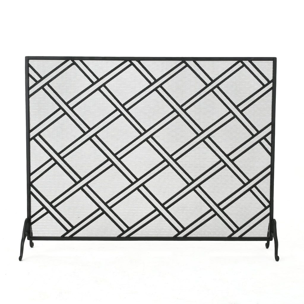 Christopher Knight Home Iron Fireplace Fire Screen – Black - product detail image 10