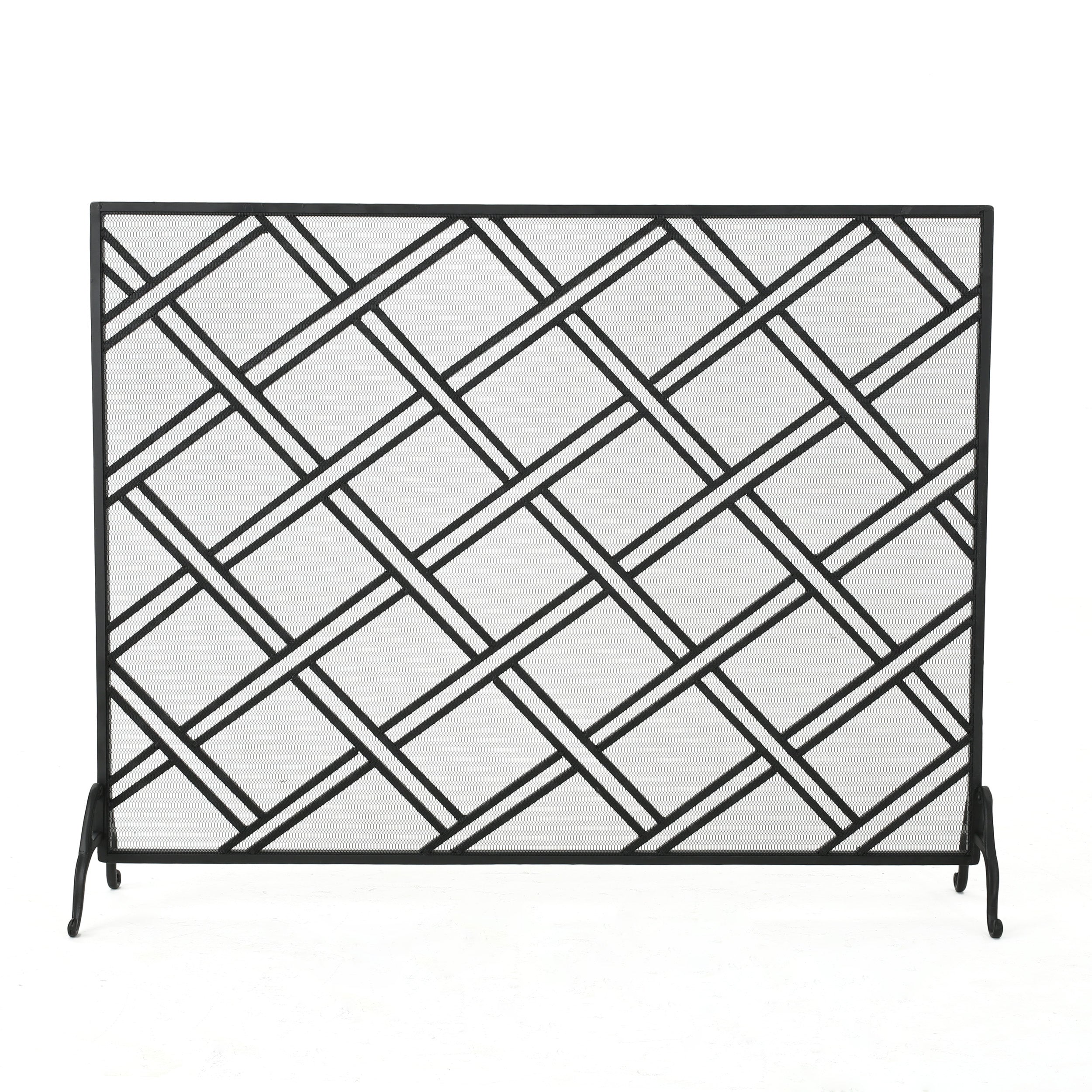 Christopher Knight Home Iron Fireplace Fire Screen – Black - product detail image 10