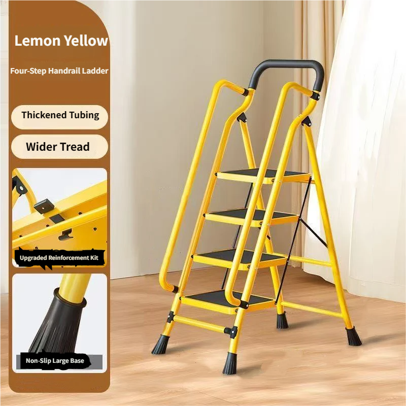 Ladder folded vertically showing compact storage profile