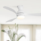 52-inch Low Profile Ceiling Fan with Dimmable Tri-Color LED Light and Quiet DC Motor