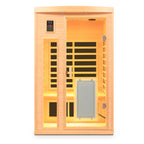 Hemlock Wood Two-Person Far-Infrared Indoor Sauna Room with Low EMF