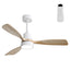 48-Inch Indoor Ceiling Fan with Light, Reversible DC Motor & 3-Color LED, White
