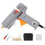 150W Adjustable Temperature Hot Glue Gun with 6 Copper Nozzles & 6 Glue Sticks