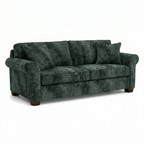 Irlanda Velvet Sofa — 3-Seat, Made in USA, Rolled Arms, Medium-Soft Cushions - product detail image 8