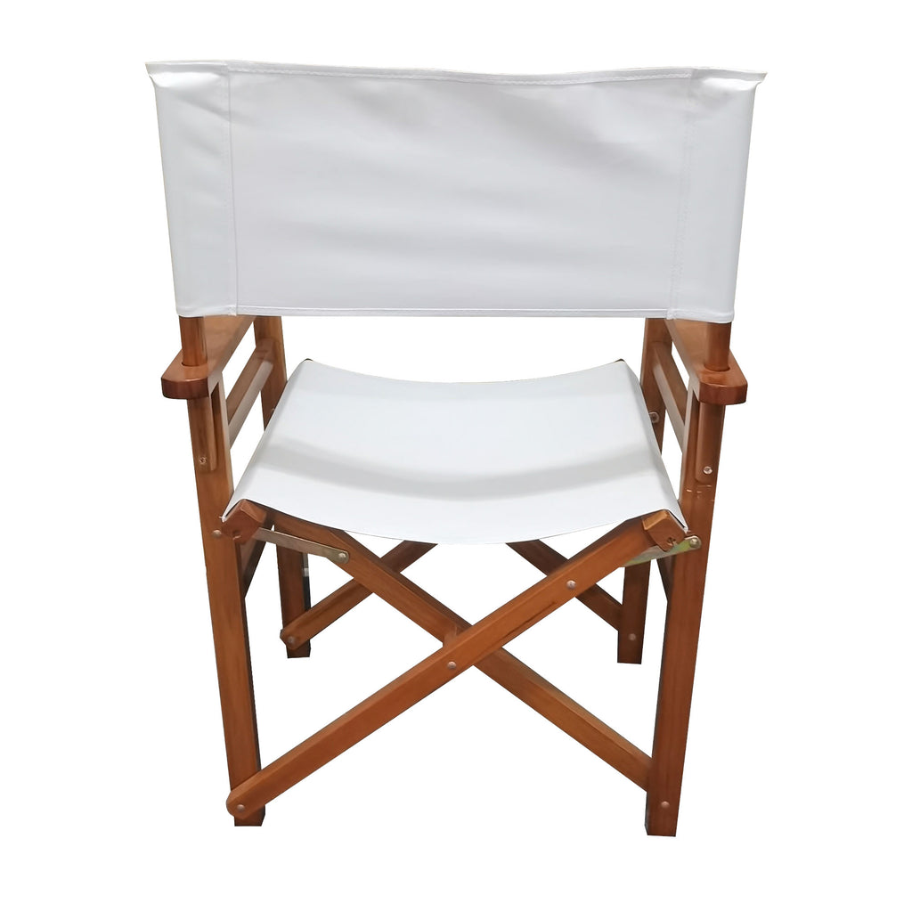 Wooden Folding Director Chair with Canvas Seat – Natural Poplar Wood, 2-Pack - product detail image 7