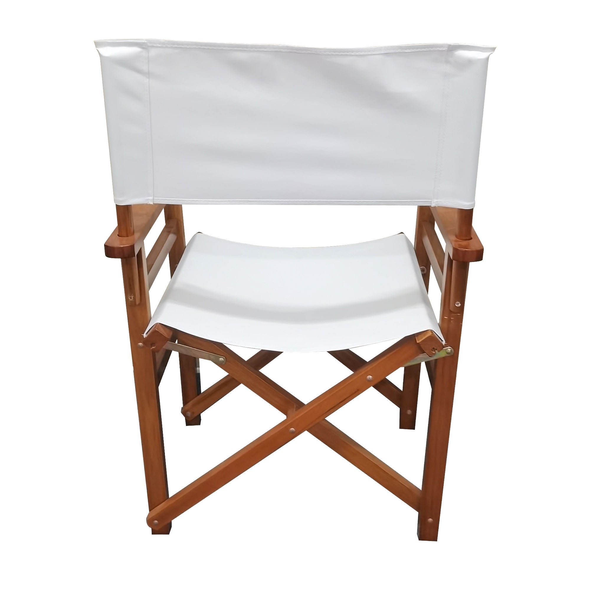 Wooden Folding Director Chair with Canvas Seat – Natural Poplar Wood, 2-Pack - product detail image 7