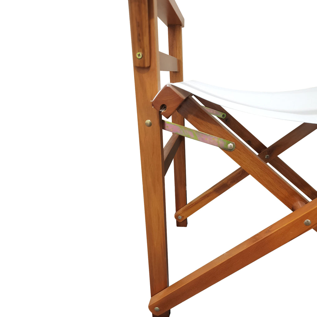 Wooden Folding Director Chair with Canvas Seat – Natural Poplar Wood, 2-Pack - product detail image 8