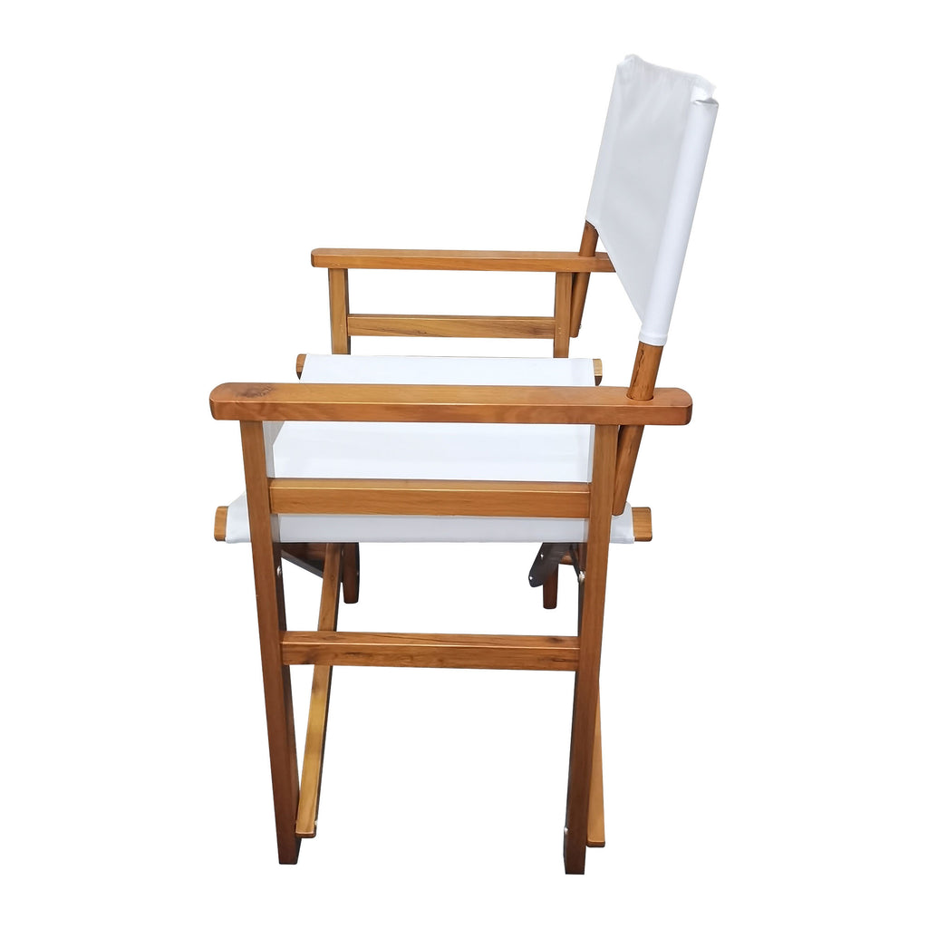 Wooden Folding Director Chair with Canvas Seat – Natural Poplar Wood, 2-Pack - product detail image 10