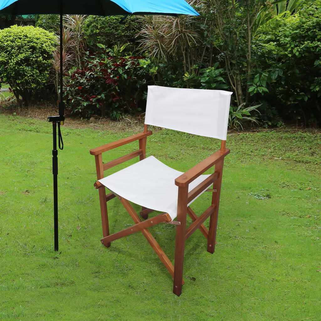 Wooden Folding Director Chair with Canvas Seat – Natural Poplar Wood, 2-Pack - product detail image 6