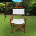 Wooden Folding Director Chair with Canvas Seat – Natural Poplar Wood, 2-Pack - product detail image 5