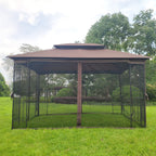 13 ft x 10 ft Outdoor Gazebo with Double-Tier Roof & Detachable Mosquito Net - product detail image 8