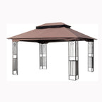 Side view highlighting steel frame construction and mesh screen attachment