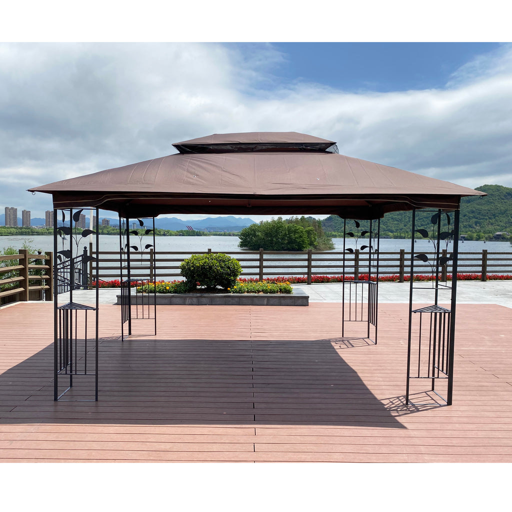 13 ft x 10 ft Outdoor Gazebo with Double Roof & Mosquito Net - product detail image 10