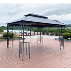13 ft x 10 ft Outdoor Gazebo with Double Roof & Detachable Mosquito Net - product detail image 6