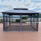13 ft x 10 ft Outdoor Gazebo with Double Roof & Detachable Mosquito Net - product detail image 9
