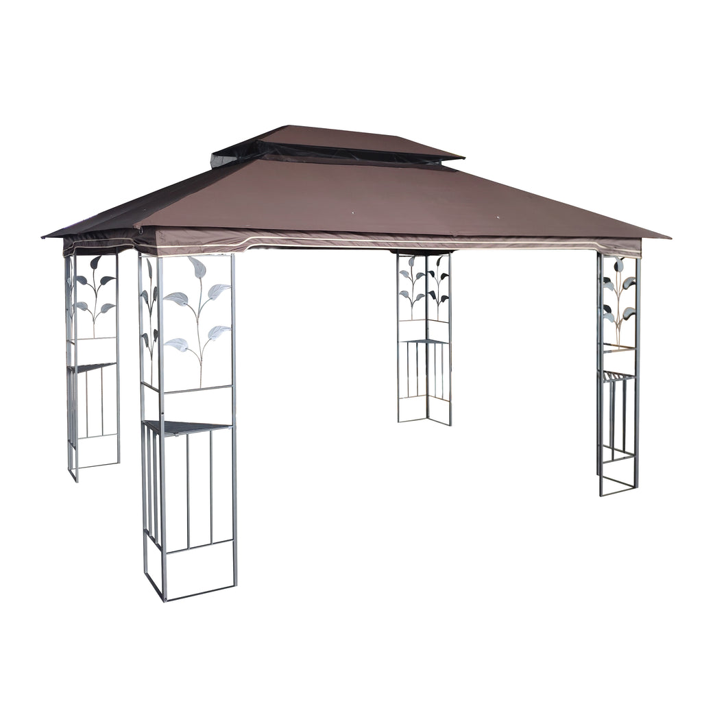 Detail of black powder-coated steel frame and leg structure