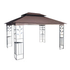 Detail of black powder-coated steel frame and leg structure