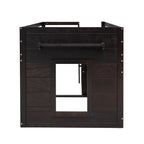 Twin Loft Bed with Storage Drawers and Built-in Ladder – Espresso Finish