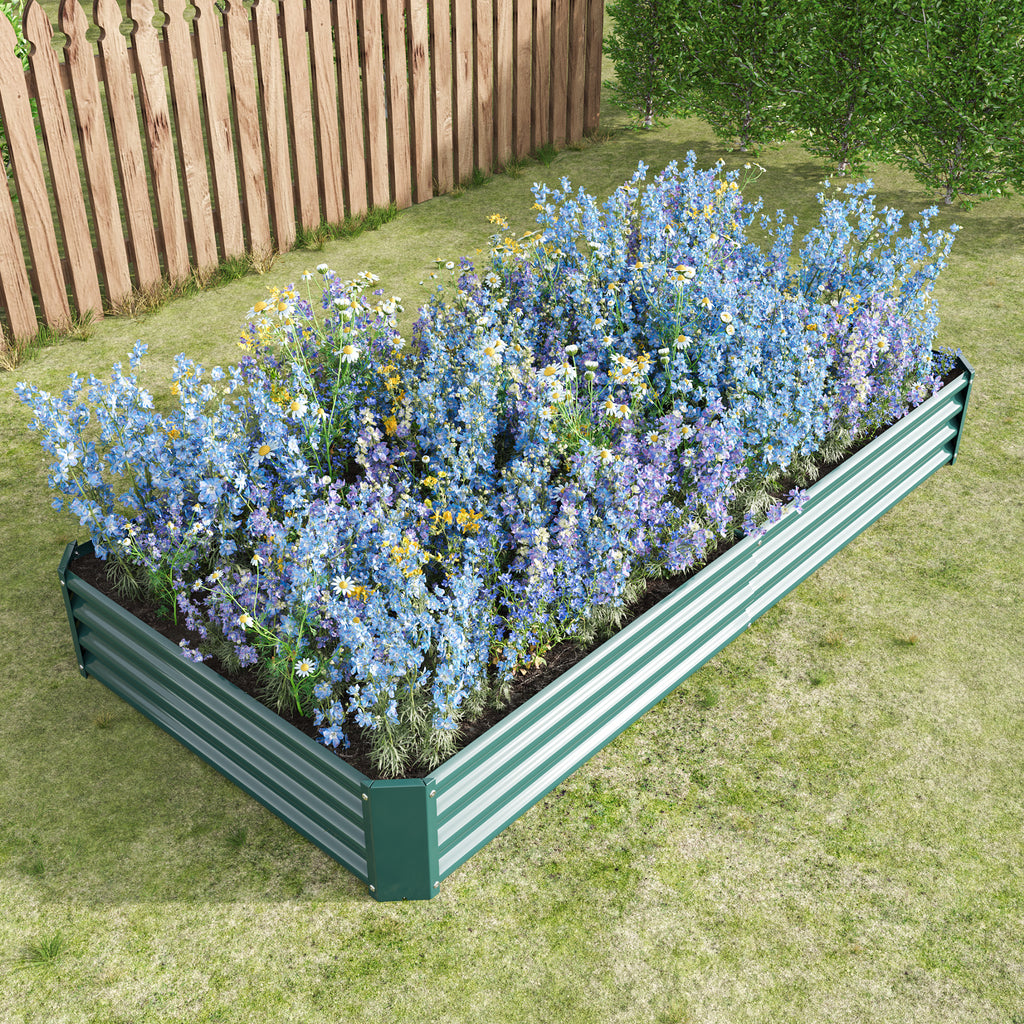 Metal Raised Garden Bed Kit – 7.6 ft x 3.7 ft x 0.98 ft, Green - product detail image 7
