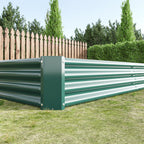 Side view showing metal panel construction and support bars