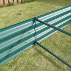 Flat-packed metal garden bed kit with panels and hardware