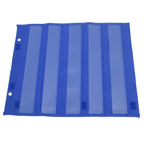 Side view showing thickness and magnetic backing of the pocket chart