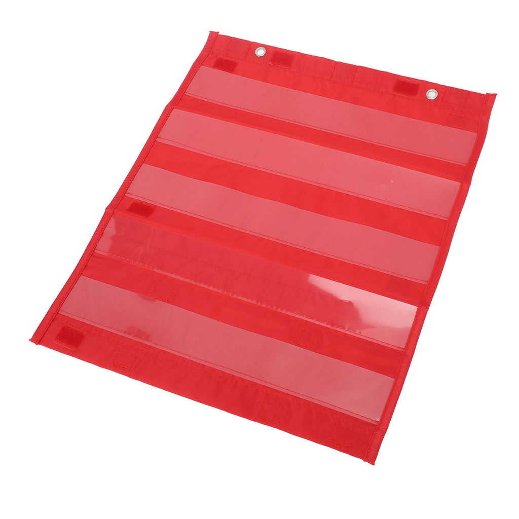 Magnetic 5-Row Transparent Pocket Chart for Classroom or Homeschool Use - product detail image 7