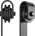 6.6 ft Heavy-Duty Sliding Barn Door Hardware Kit – Black Steel, 220 lb Capacity - product detail image 5